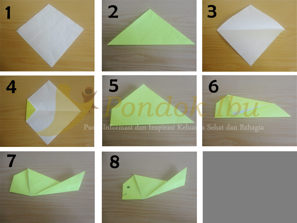 Belajar Membuat Origami Ikan