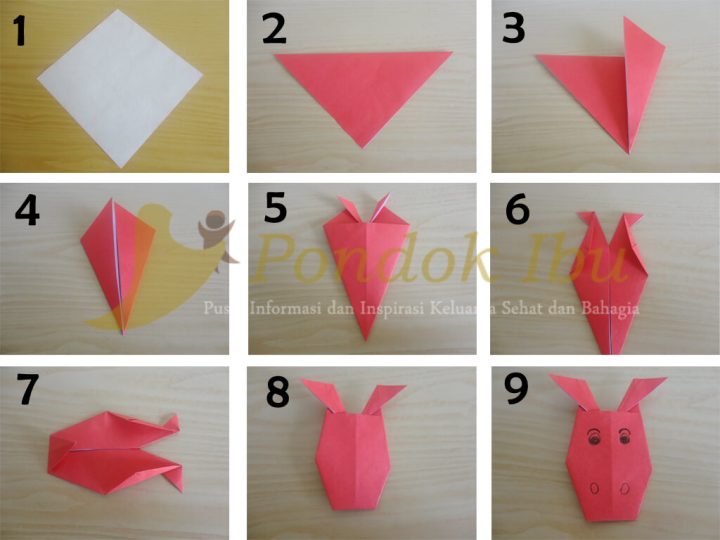 membuat origami kuda