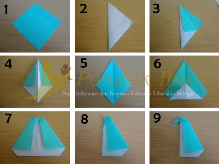 membuat origami pinguin